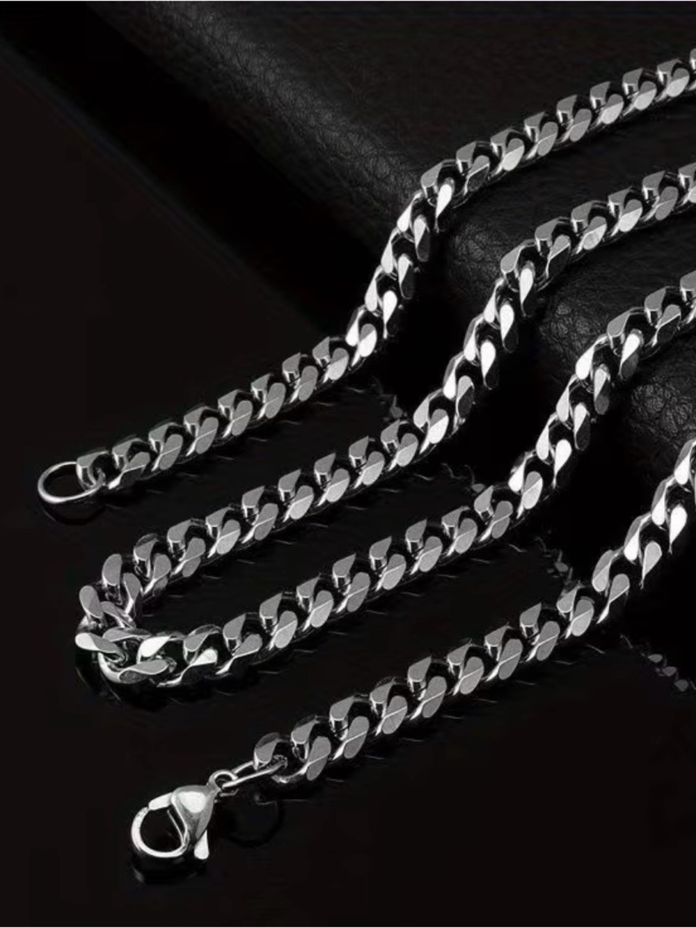 Silver Chain Bag Strap - Polished Metal Replacement Small Link